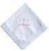 Pañuelo bautizo bordado color blanco 35x35 cm