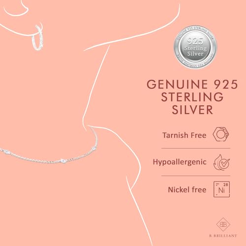 B. Brilliant 43225-1485 Opal Earrings And Necklace Set Sterling Silver Synthetic White Gemstone Square Solitaire Necklaces & Stud Earring Jewelry Set thumb #6