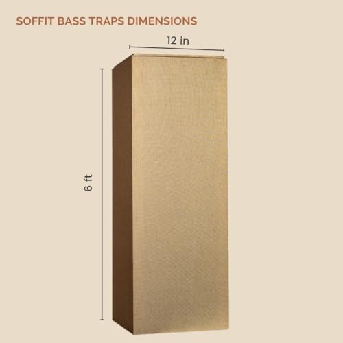 Image of Timber Acoustics Soffit Bass Traps | Premium Low-Frequency Absorption for Balanced & Clear Audio | Acoustic Room Treatment | Soundproof Corner Panels (Wine, 6ft x 12in)