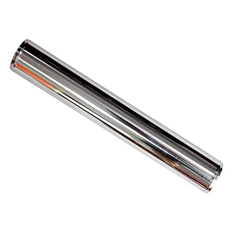 AotoKoop Length 20" (500mm), OD 2" (51mm) Straight Aluminum Intercooler Pipe Air Intake Tube, Aluminum Intake Pipe Polished Finish Cover