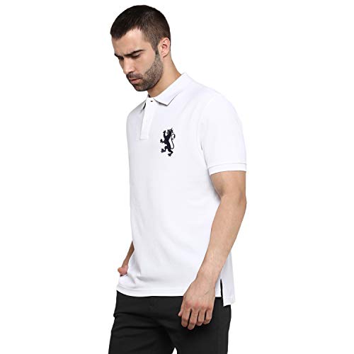 Image of Red Tape Men White Polo Neck T-Shirt