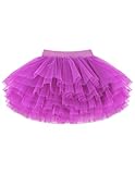 BambooBud Baby Girls Soft Tutu Skirt with Diaper Cover Tulle Dress Skirts Infant Toddler Girl Skort Outfits, Sheer Lilac Grenadine, 6-12Months