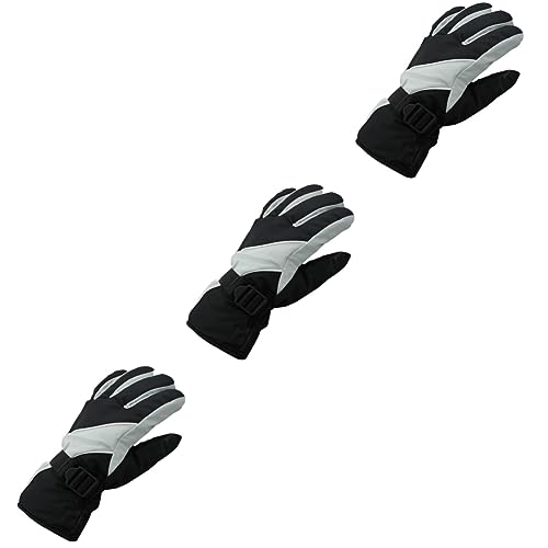 Guantes de nieve para hombres impermeables de esquí con algodón de espacio térmico GALPADA
