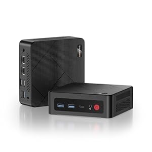 BOSGAME E4 Mini PC Ryzen 5 3550H Processor(4C/8T, Up to 3.7 Ghz) 16GB RAM 512GB NVMe SSD Mini Desktop Computers, Dual RJ45 LAN, Wi-Fi5/BT 5.0, Triple Display for Business and Office