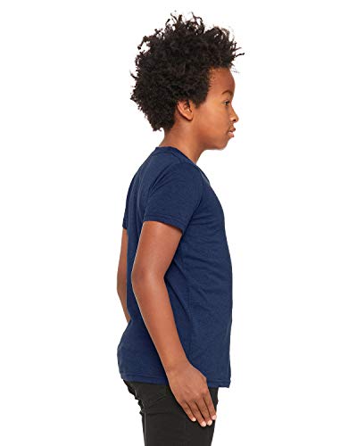 Bella + Canvas Youth Triblend Short-Sleeve T-Shirt M NAVY TRIBLEND2