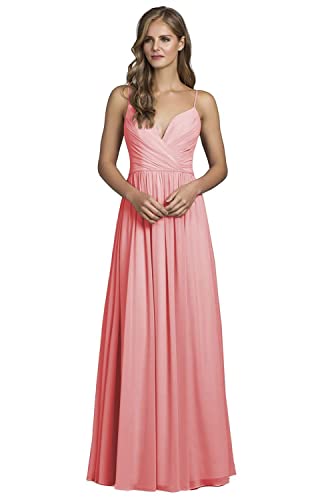 Robe demoiselle d'honneur longue col en V taille 52 plus pour silhouette ronde