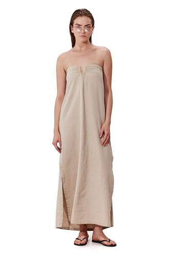 Gottex Beach Life Terra Bandeau U Wire Midi Dress Cover-Up - Adjustable Removable Straps, Elastic Back Band, Side Slits