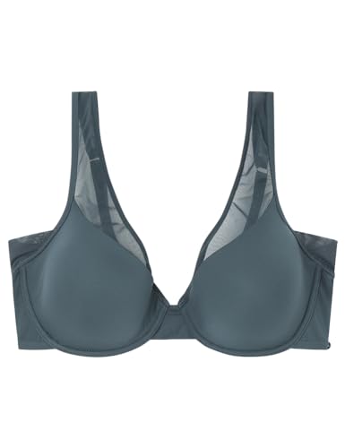 women'secret Beautiful Sujetador Tul Oscuro Bra, Azul Cielo, 85D para Mujer