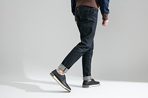 Vostey Men's Fashion Sneakers Black Simple Leisure Style Casual Shoes(B81Q11 Black 9.5) #TOP7