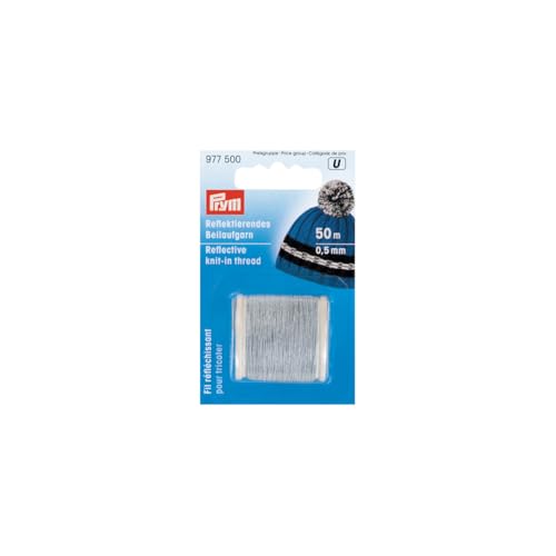 Prym Hilo Reflectivo Incorporado 0.5 mm (50 m), Mezcla de Poliéster, Multicolor, 9.5 x 6 x 3 cm