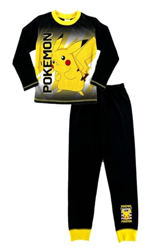 Pokemon Pijama niños o niñas con Pikachu, Negro, Edades de 5 a 6 años