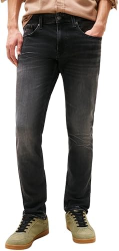 Tommy Jeans Herren Jeans Hose Scanton Slim Fit, Schwarz (Denim Black), 30W/34L