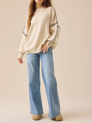 Women Fall Striped Sweater Y2k Long Sleeve V Neck Knit Sweater Shirts 90s Vintage Grunge Clothes Knitwear2