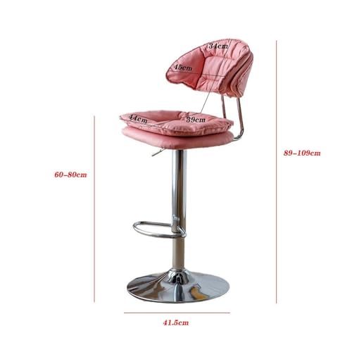 Chaise de bar de restaurant confortable avec dossier et hauteur adaptable