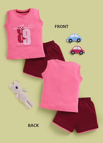 Image of LuvLap Baby Boys 100% Cotton Sleeveless Boys Tank Top & Shorts Set Pack of 3