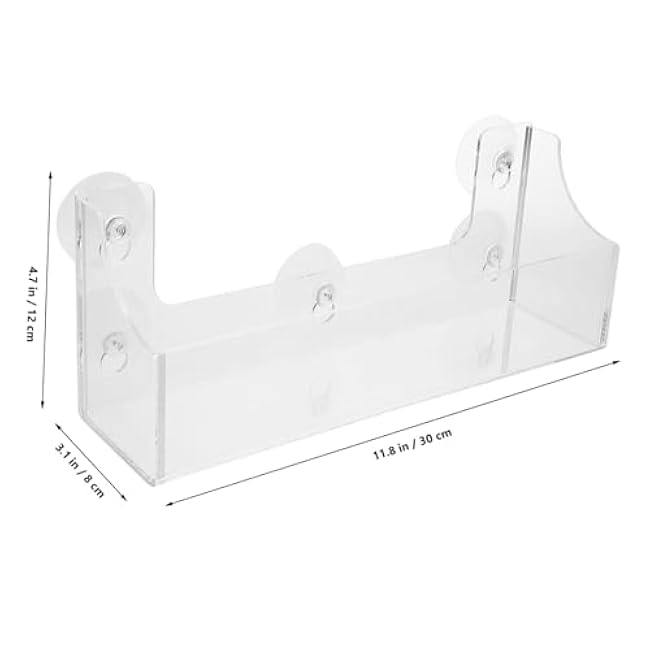 Acrylic Suction Cup Storage Rack for Refrigerator Soft Drink Holder 6 Strong Suction Cups Side Fridge Organizer for Easy Access for Beverages and Spice Storage