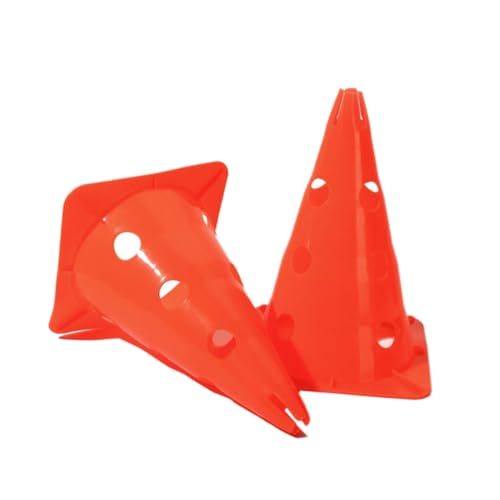 Garneck 30cm Marker Cones 5 Pack Collapsible Slotted Football Training Aid Logo Design Weatherproof for Sports Practice