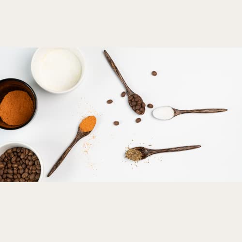 Quippoint Handmade Mini Palm Wooden Spoons,4 Pieces Small Wooden Spoons For Jar,Teaspoons, Mini Disposable Spoons,Small Wood Spoons,Small Wood Spoons For Coffee,Small Spoons,Bulk Mini Wooden Spoon #TOP6
