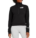Pumas Women's Half Zip Pullover Sweater (Black, s)