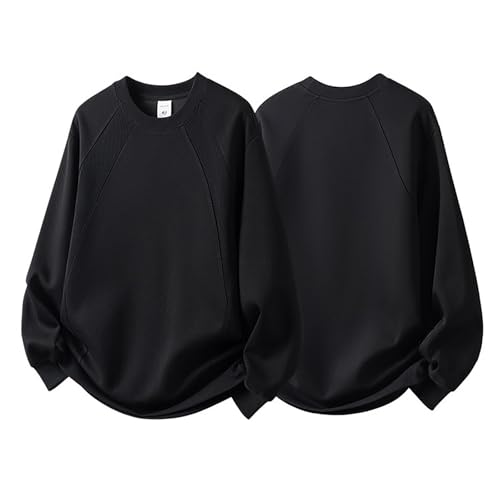 Men's Sweatshirt Loose Fit Long Sleeve Crew Neck Pullover Shirts Classic Solid Color Athletic Tops Casual Activewear2