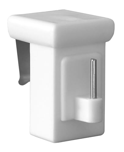 dekondo - 10x Fensterhaken Dekohaken Dekoklipp Fensterclip für Fensterdekoration weiß oder schwarz - Klemmbereich: 10-27mm UNIVERSAL, Aufhänger Fensterdeko