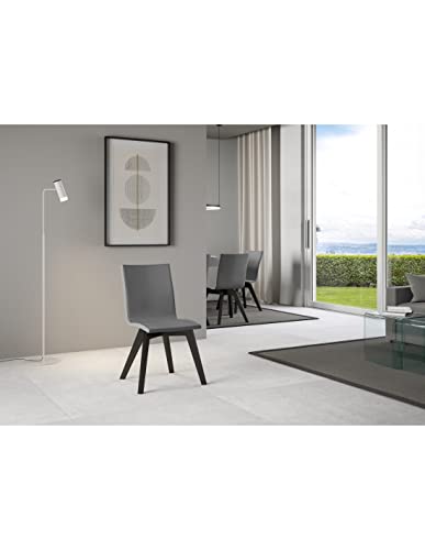 Chaise Trudy Itamoby pieds anthracite et coussin gris pour salle à manger - 2