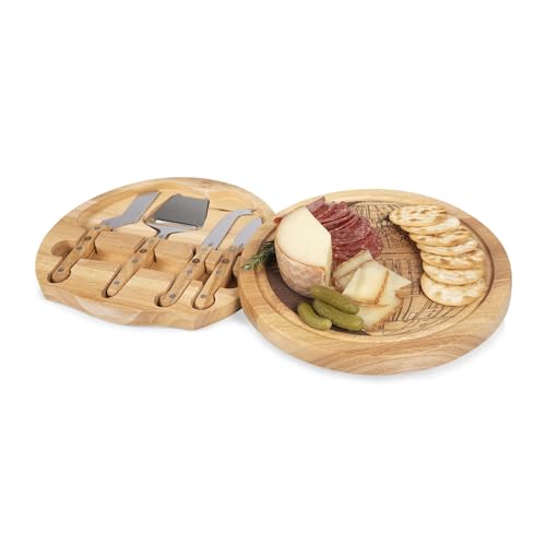 PICNIC TIME Star Wars Death Star Circo Cheese Board and Knife Set, Charcuterie Board Set, Wood Cutting Board, (Parawood)