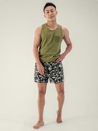Image of DAMENSCH Printed Breeeze Inner Boxers for Men, Ultra-Light Boxers, 100% Cotton Shorts Pant for, Breathable Woven Inner Cotton Shorts.