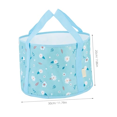 Bañera plegable para pies mediana portátil azul miniatura 2