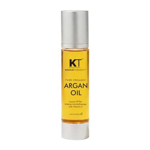 Image of KT PROFESSIONAL Keratin Protein Pure Argan Oil Serum Repairs Damaged Hair & Strengthens Dry Dull Hair With Vitamin E for Shine & Softness 100ml