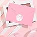 Sanixin 500 Pcs Pink Bow Thank You Stickers 1.5Inch Coquette Bowknot Self-Adhesive Sticker Roll for Wedding Birthday Party Decoration Favors
