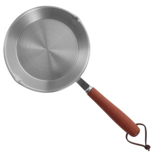 JOYOFREELY Sartén de Acero Inoxidable 304 Mini de 12 Cm Antiadherente Plana para Tortillas y Crepes, Sartén Pequeña para Desayuno y Huevos, Apta para Cocina Doméstica y Uso Diario