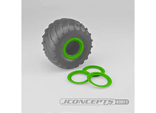 JConcepts Tribute Wheel (Glue On) Mock Beadlock Rings (4) Green
