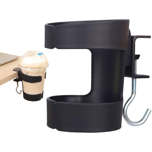 Xijobido Soporte Para Vasos De Mesa - Portavasos Con Pinza Para Escritorio Que Ahorra Espacio - Base Ahorra Espacio Antiderrame Para Silla De Ruedas Oficina Cocina Escuela Kayak Cafetería Trabajo Cama