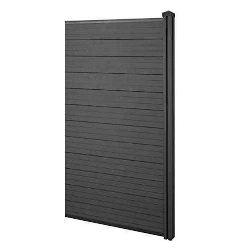 Pannello supplementare frangivento fendivista Stretto Privacy Sarthe WPC 98cm Antracite