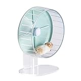 MouseBro Windmill Silent Candy-Color Hamster Wheel with Height-Adjustable Base and Cage Attachment...