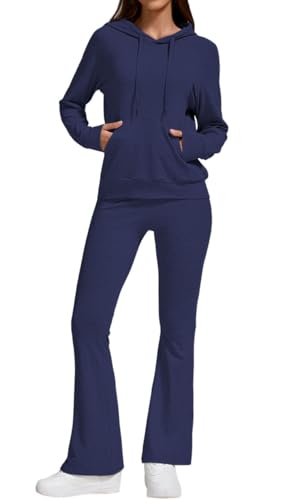 Sweat à capuche et pantalon évasé YETOWA pour une tenue décontractée et fluide