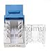 Cat5e Keystone Ethernet Wall Jack Punch Down UTP 45-Degree (Easier Termination Than 90-Degree), RJ45 Slim Profile Speed Termination 45° Angled Blue (50 Pack)