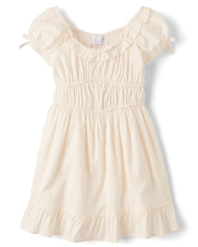 Image of The Children's Place Girls' Casual Ruffle Dress,Short Sleeve