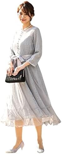 パーティードレス 結婚式ドレス Nissen ニッセン 前飾りボタンチュール使いラメレースワンピースドレス セミフォーマル対応 お呼ばれ 即納最大半額 大きいサイズ有 二次会 結婚式