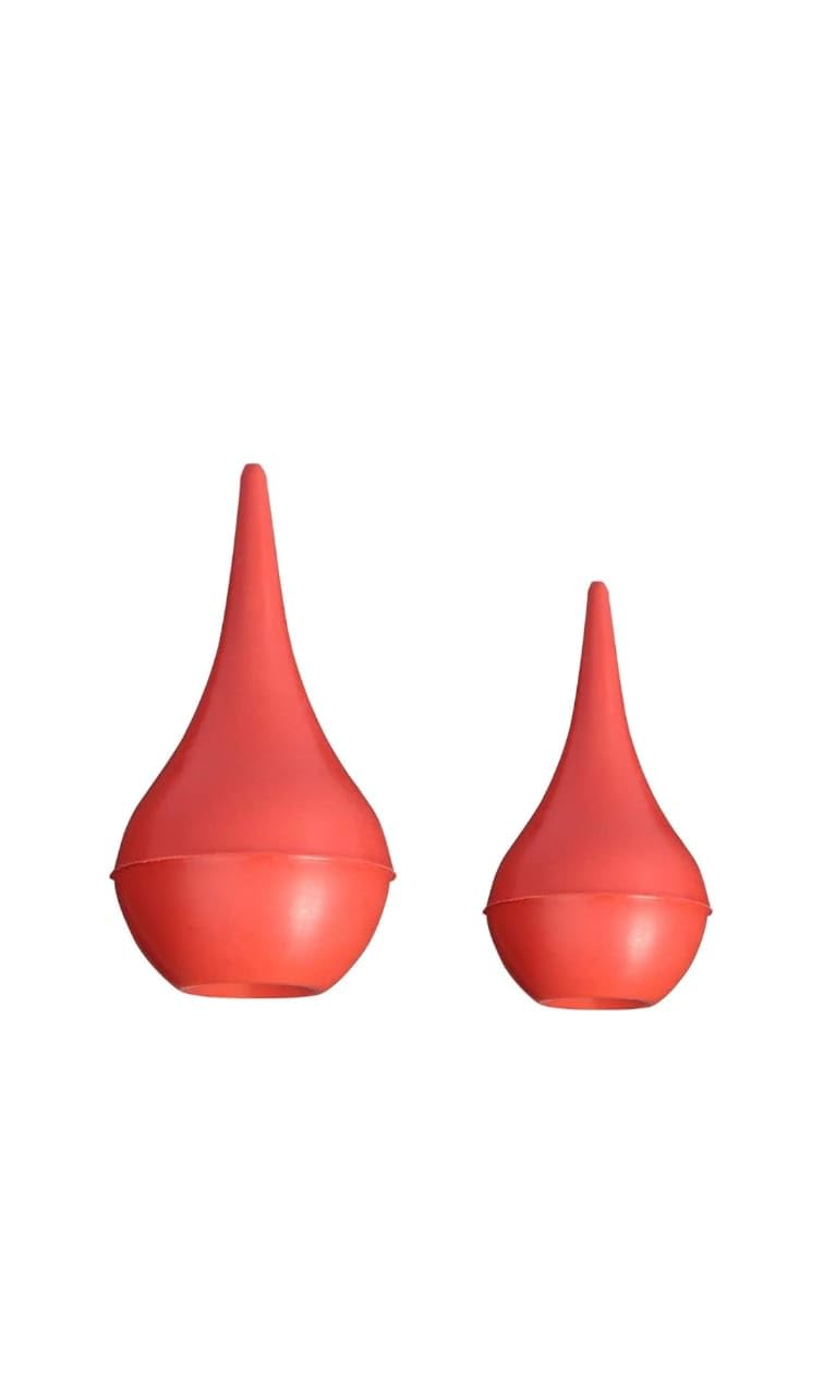 Mediwell BSH ear Syringe Hand Bulb - Gentle Ear Washing Squeeze Bulb for Kids and Adults - Safe and Effective Ear Wax Removal Tool (pack of 2)