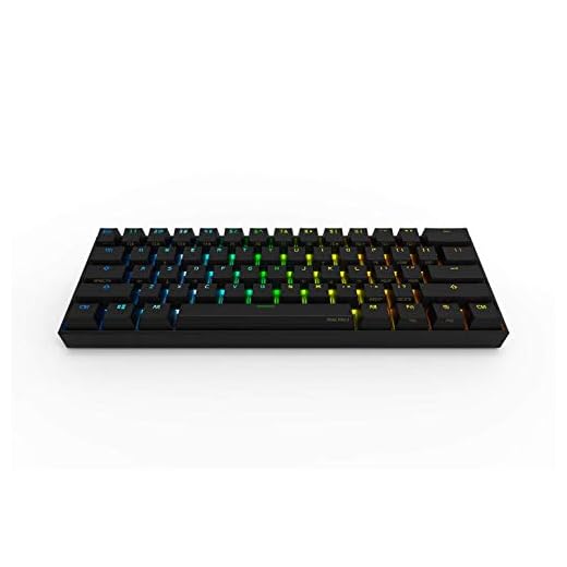 Teclado mecânico para jogos Obinslab Anne 2 Pro 60% Verdadeiro RGB Retroiluminado – Com fio/sem fio Bluetooth 4.0 PBT Tipo-C Teclas inteiras programáveis (Cherry Mx Brown, Preto)