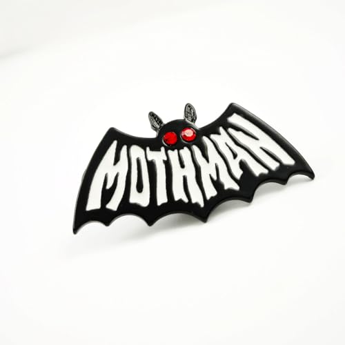 Image of Cute Enamel Pins Halloween Brooches Pins for Women, Punk Gothic Animal Bat Mothman Enamel Pins, Backpack Hat Clothes Jewelry Brooch Metal Lapel Pin Accessories