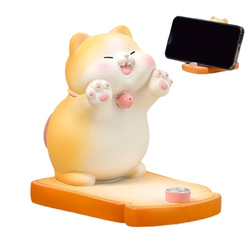 Supporto Per Telefono Da Scrivania - Supporto A Forma Di Gatto Smartphone E Tablet | Tavolo Per Casa, Studio, Camera Da Letto, V