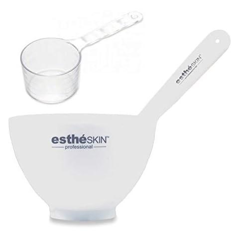 estheSKIN Mixing Bowl, Spatula, Measuring Spoon for Facial Rubber Mask, 3pcs Set (1-Pack) Cover