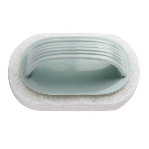 Image of Handled Bath Scrubber, Bathroom Scouring Pad, Heavy Duty Neating Sponge Scrub Brush, Non-Scratch Remove Soap Scum, for Neating Shower Tile Bathtube Sink Spas Hot Tubs, Swimming Pool Step & Corner