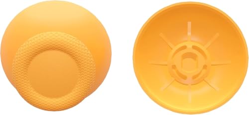 Image of Replacement Joystick Analog Caps for PS5 Controller | Anti-Slip Thumb Grips Cover Stick | Thumbstick Caps for PlayStation 5 DualSense Gamepad (Yellow)