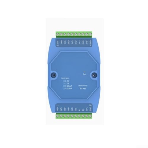 Módulo de adquisición de señal industrial de 8 canales, compatible con entradas analógicas de 4-20mA 0-5V, convertidor de datos RS-485 para equipos de automatización (4-20mA)