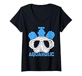 Photo Gallery donna aquaholic divertente scuba divers diving amante grafica maglietta con collo a v Photo Gallery donna aquaholic divertente scuba divers diving amante grafica maglietta con collo a v