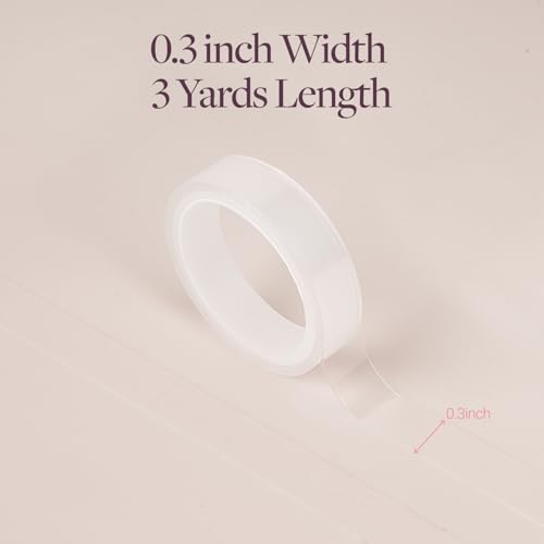 Image of GOO GOO Single Sided Tape Roll for Hair Extensions, 0.3inch x 1.8 Yards, Strong Adhesive for Secure Tape-in Extensions, Easy to Apply & Remove